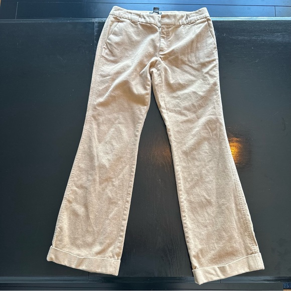 Banana Republic Pants - Retro Banana Republic Size 8 Cream Tan Pants Y2K 2005 Flared Wide Leg Long